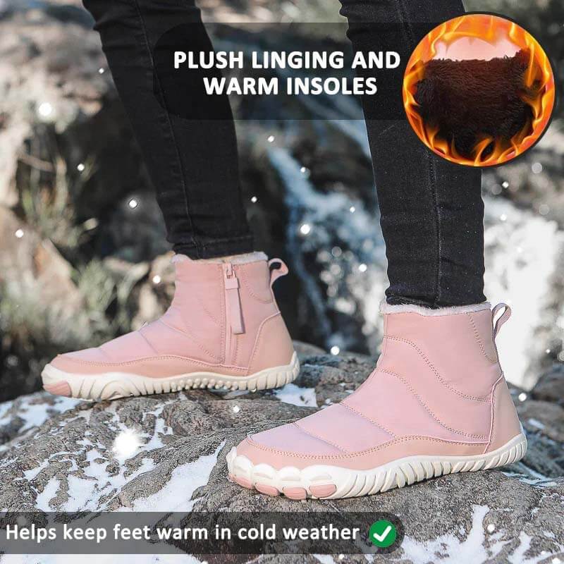 Schneestiefel Winter warmer Outdoor Freizeit-Wanderschuhe tragen resistente nicht rutschfeste und wasserdichte Winterbarfußschuh (Unisex)