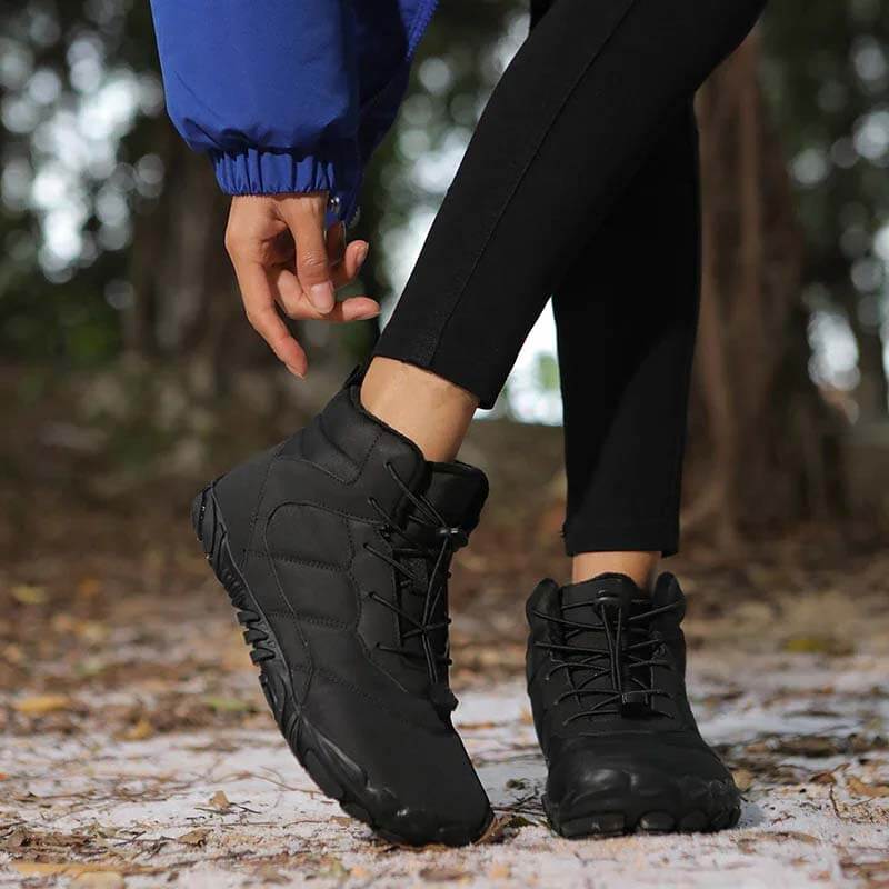 Winter Thick Outdoor Snow Boots Warm Mountaineering Shoes Non-slip & Waterproof Winter Barefoot Shoe (Unisex)