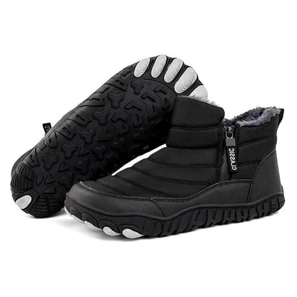 Men Thickened Warm Outdoor Leisure Side Zip Snow Boots Non-slip & Waterproof Winter Barefoot Shoes