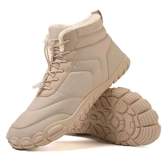 Bottes de neige à l'épreuve du vent à l'épreuve du vent à la mode décontractée chaude et imperméable chaussure aux pieds nus d'hiver (unisexe)