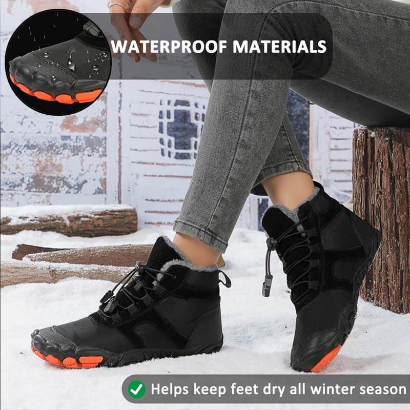 Outdoor Warm Flexible Fold-Resistant Snow Boots Non-slip & Waterproof Winter Barefoot Shoe (Unisex)