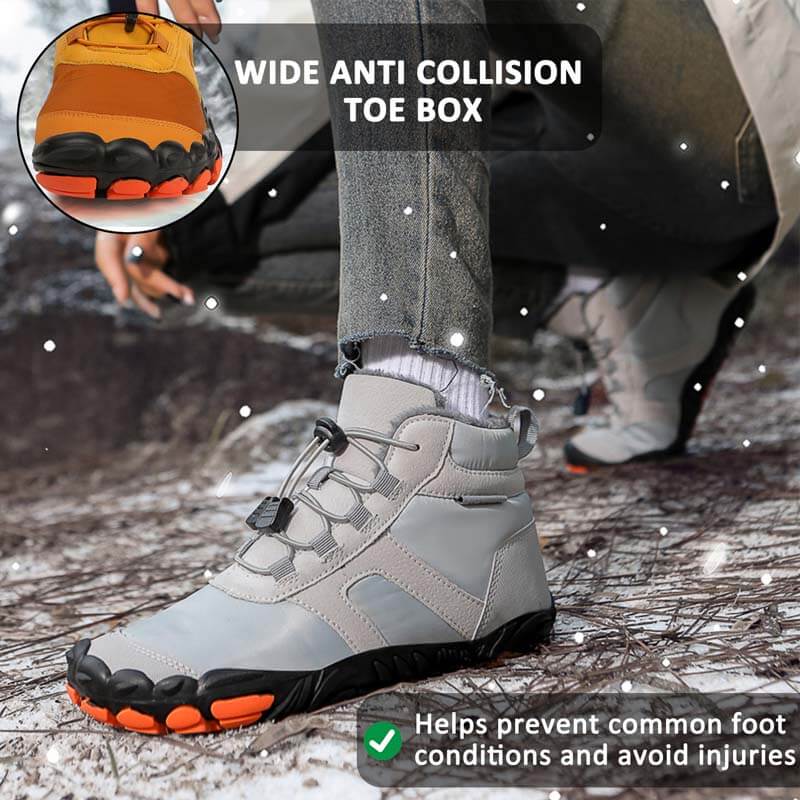Outdoor Warm Flexible Fold-Resistant Snow Boots Non-slip & Waterproof Winter Barefoot Shoe (Unisex)
