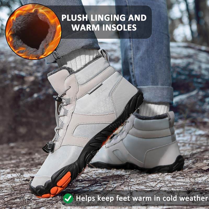 Outdoor Warm Flexible Fold-Resistant Snow Boots Non-slip & Waterproof Winter Barefoot Shoe (Unisex)