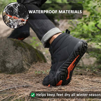 Winter Outdoor Plus Velvet Hiking Shoes Footwear Thick Warm Non-slip & Waterproof Winter Barefoot Shoe (Unisex)