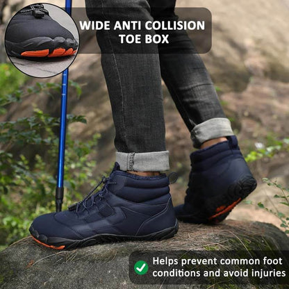 Winter Outdoor Plus Velvet Hiking Shoes Footwear Thick Warm Non-slip & Waterproof Winter Barefoot Shoe (Unisex)