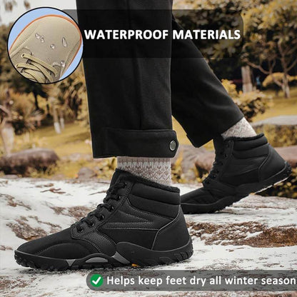 Snow Boots Winter Warm Mid-Tube Hiking Shoes Footwear Non-slip & Waterproof Winter Barefoot Shoe (Unisex)