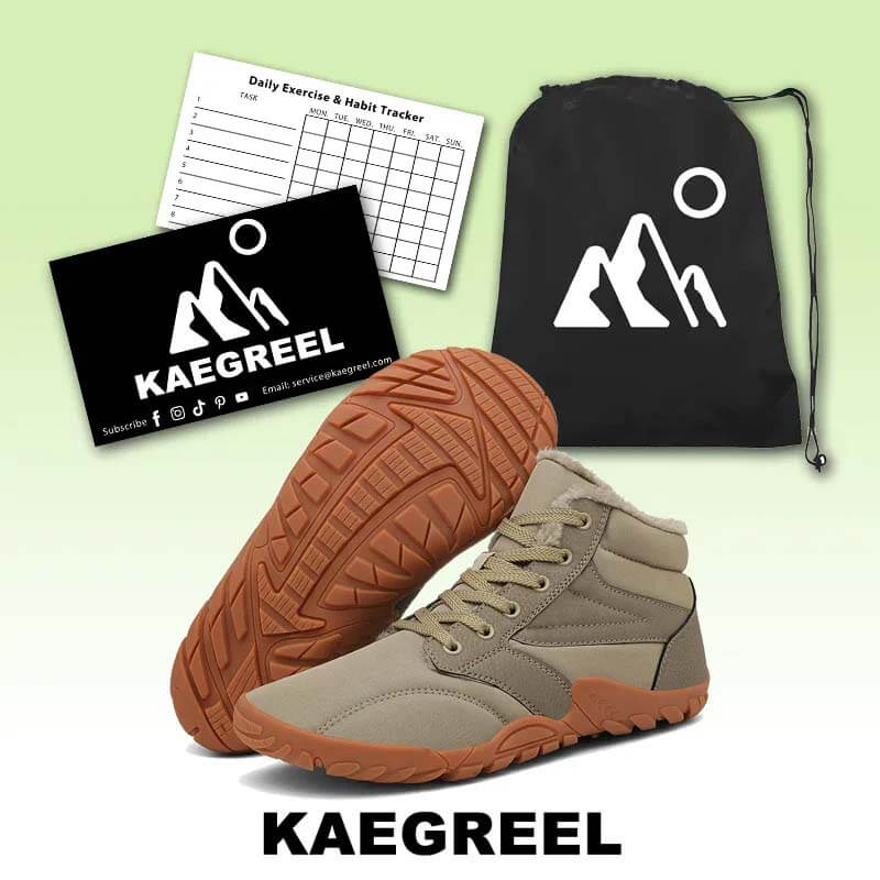 Snow Boots Winter Warm Mid-Tube Hiking Shoes Footwear Non-slip & Waterproof Winter Barefoot Shoe (Unisex)