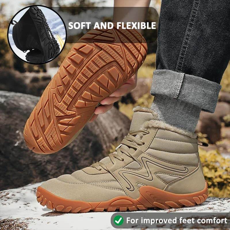 Winter Schneestiefel warme High-Top-Wanderschuhe Schuhe Nicht rutsch und wasserdichte Winter Barfußschuh (Unisex)