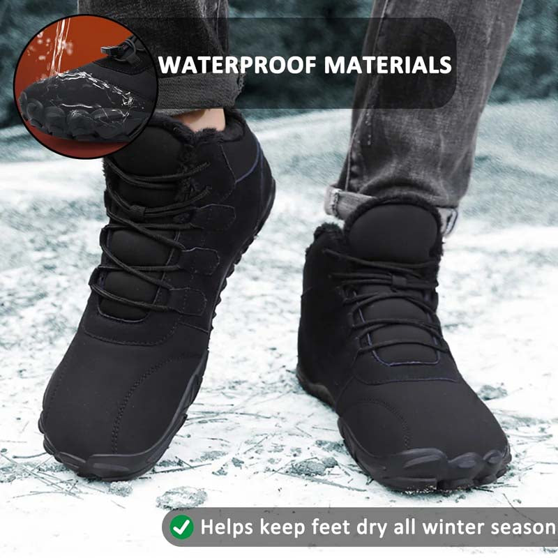 Winter im Freien Schneestiefel barfuß verdickter warmes Wanderschuhe Schuhe nicht rutschfestes und wasserdichtes Winter Barfußschuh (Unisex)