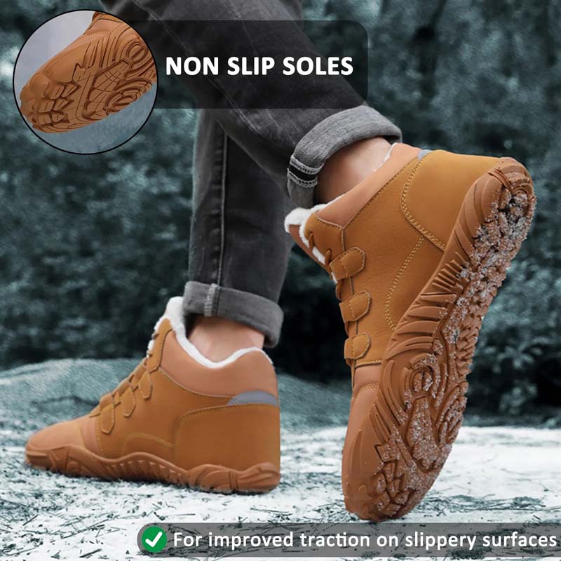 Winter im Freien Schneestiefel barfuß verdickter warmes Wanderschuhe Schuhe nicht rutschfestes und wasserdichtes Winter Barfußschuh (Unisex)