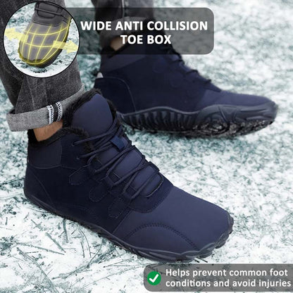 Winter im Freien Schneestiefel barfuß verdickter warmes Wanderschuhe Schuhe nicht rutschfestes und wasserdichtes Winter Barfußschuh (Unisex)