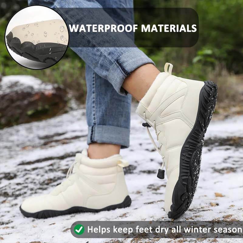Winter im Freien warme Mountaineering-Schneestiefel tragen resistente mittelschwere Wanderschuhe Schuhwaren nicht rutsch und wasserdichte Winter Barfußschuh (Unisex)
