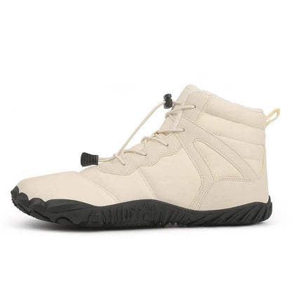 Winter im Freien warme Mountaineering-Schneestiefel tragen resistente mittelschwere Wanderschuhe Schuhwaren nicht rutsch und wasserdichte Winter Barfußschuh (Unisex)