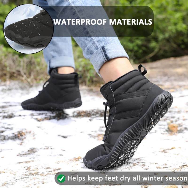 Wanderschuhe Schuhe Schuhe Winter warme Schneestiefel lässig und wasserdichte Winter Barfußschuh (Unisex)
