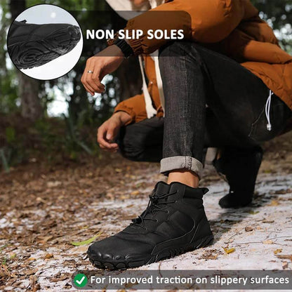 Thick Outdoor Snow Boots Warm Mountaineering Hiking Shoes Footwear Non-slip & Waterproof Winter Barefoot Shoe (Unisex)