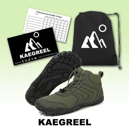 Men's Outdoor Mid-Cut Warm Snow Boots Casual Wear-Resistant Hiking Shoes Footwear Non-slip & Waterproof Winter Barefoot Shoe