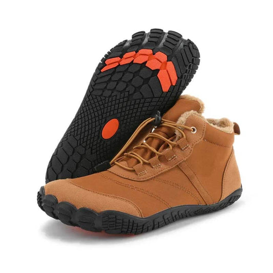 Botas de nieve para acampar al aire libre para acampar de montañismo resistente a la altura de los zapatos de senderismo de los zapatos tibios del terciopelo calzado sin deslizamiento e impermeable zapato descalzo de invierno (unisex)
