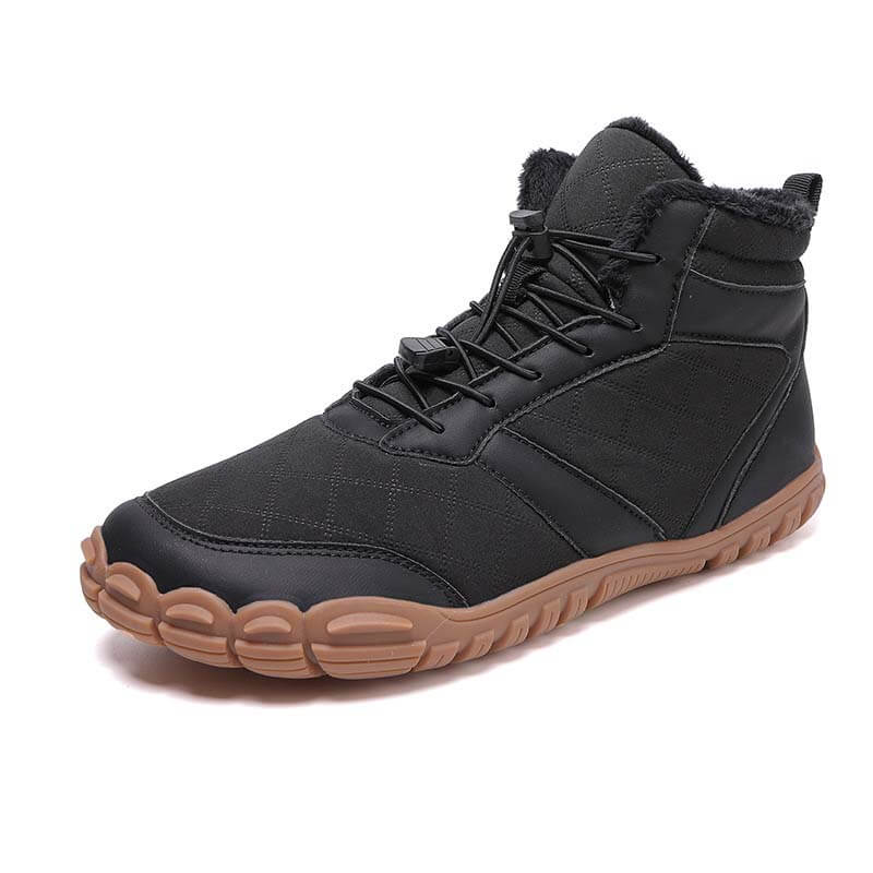 Autumn & Winter Outdoor Barefoot Snow Boots Waterproof Non-slip Plush Lining Hiking Footwear Shoes (Unisex)