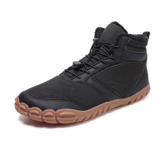 Autumn & Winter Outdoor Barefoot Snow Boots Waterproof Non-slip Plush Lining Hiking Footwear Shoes (Unisex)