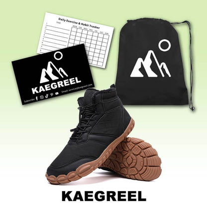 Autumn & Winter Outdoor Barefoot Snow Boots Waterproof Non-slip Plush Lining Hiking Footwear Shoes (Unisex)