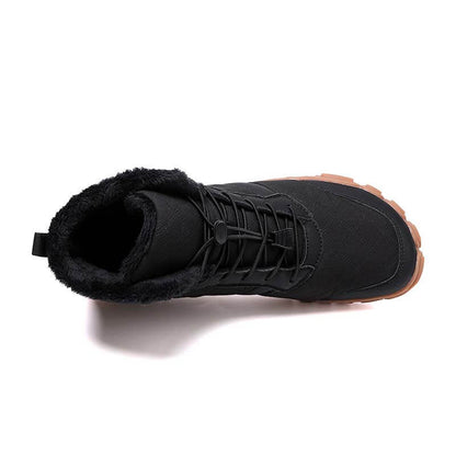 Autumn & Winter Outdoor Barefoot Snow Boots Waterproof Non-slip Plush Lining Hiking Footwear Shoes (Unisex)