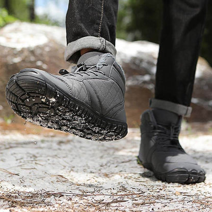 Autumn & Winter Outdoor Barefoot Snow Boots Waterproof Non-slip Plush Lining Hiking Footwear Shoes (Unisex)