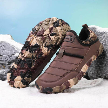 Outdoor Plush Lining Waterproof Non-slip Wear-resistant Shoes Leisure Hiking Footwear Snow Boots (Unisex)