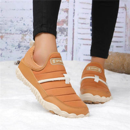 Outdoor Plush Lining Waterproof Non-slip Wear-resistant Shoes Leisure Hiking Footwear Snow Boots (Unisex)