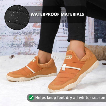 Outdoor Plush Lining Waterproof Non-slip Wear-resistant Shoes Leisure Hiking Footwear Snow Boots (Unisex)