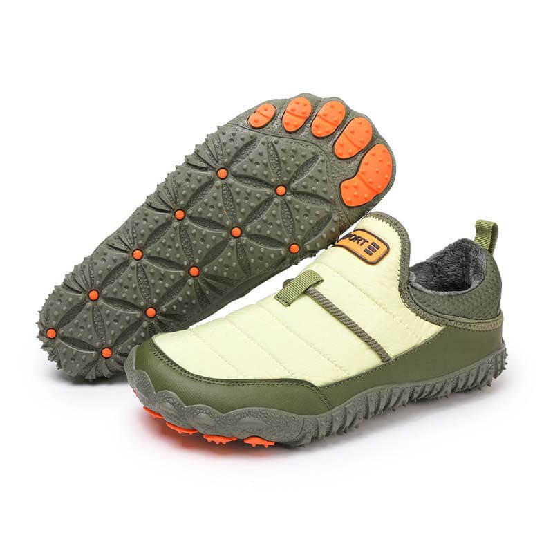 Outdoor Plush Lining Waterproof Non-slip Wear-resistant Shoes Leisure Hiking Footwear Snow Boots (Unisex)