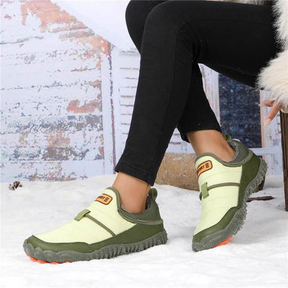 Outdoor Plush Lining Waterproof Non-slip Wear-resistant Shoes Leisure Hiking Footwear Snow Boots (Unisex)