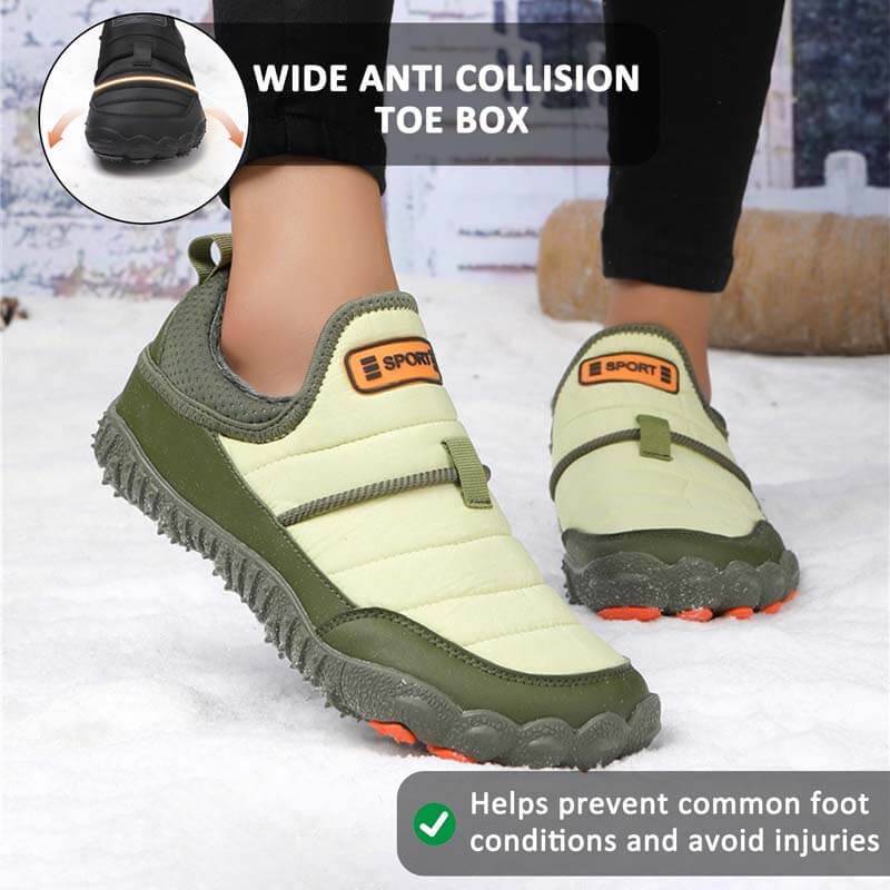 Outdoor Plush Lining Waterproof Non-slip Wear-resistant Shoes Leisure Hiking Footwear Snow Boots (Unisex)