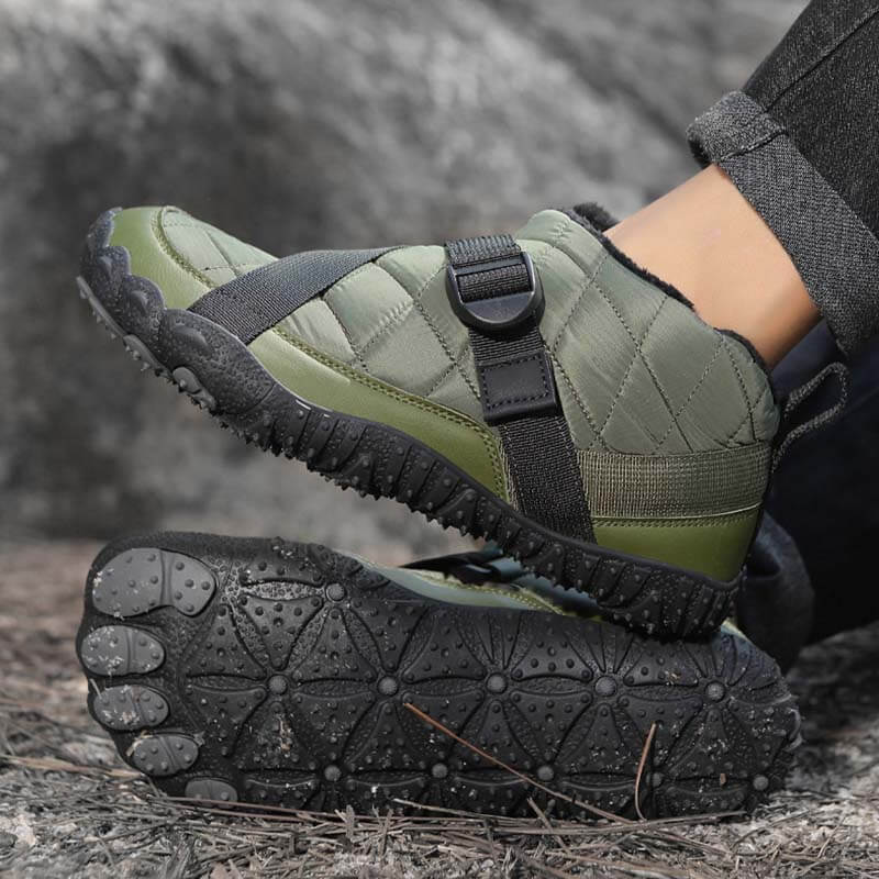 棉鞋跨境新款男女五指户外加绒加厚防水防滑耐磨棉鞋户外休闲雪地