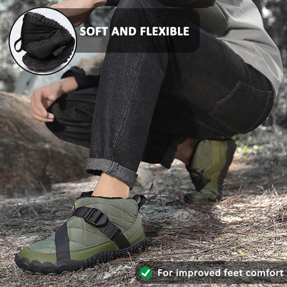 棉鞋跨境新款男女五指户外加绒加厚防水防滑耐磨棉鞋户外休闲雪地