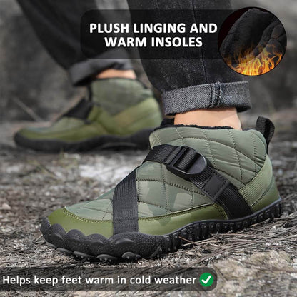 棉鞋跨境新款男女五指户外加绒加厚防水防滑耐磨棉鞋户外休闲雪地