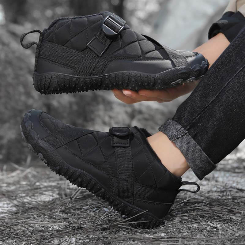 棉鞋跨境新款男女五指户外加绒加厚防水防滑耐磨棉鞋户外休闲雪地