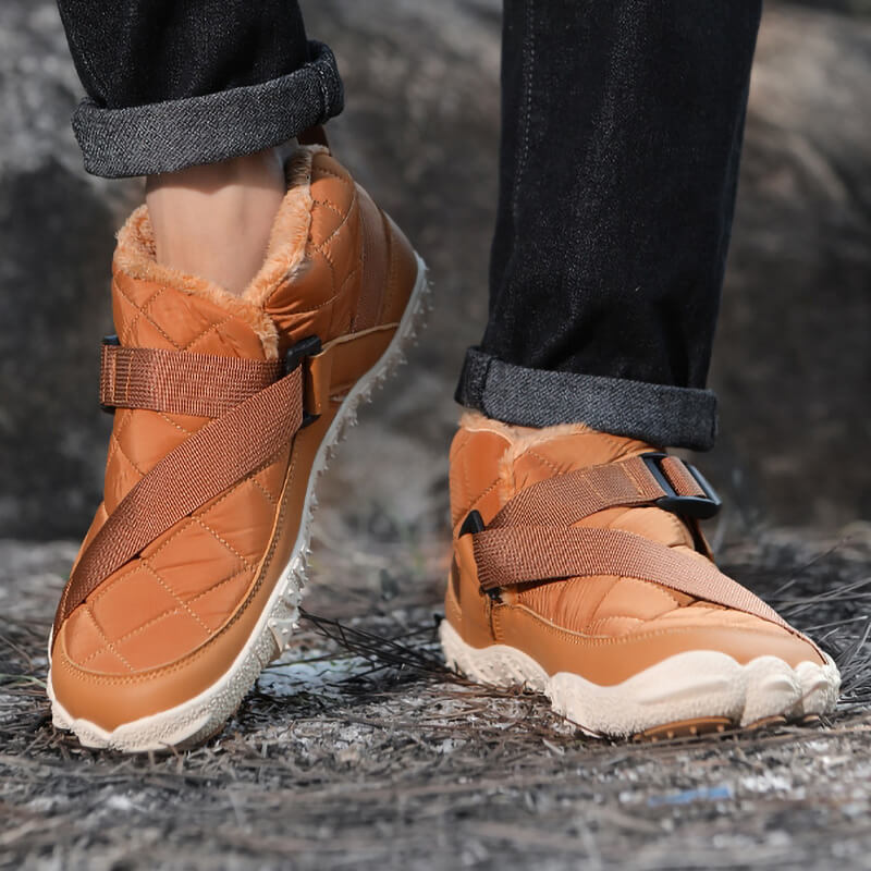 棉鞋跨境新款男女五指户外加绒加厚防水防滑耐磨棉鞋户外休闲雪地