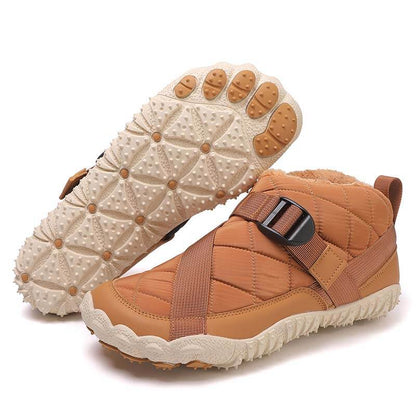 棉鞋跨境新款男女五指户外加绒加厚防水防滑耐磨棉鞋户外休闲雪地