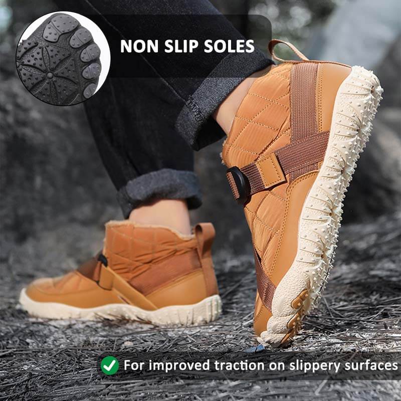 棉鞋跨境新款男女五指户外加绒加厚防水防滑耐磨棉鞋户外休闲雪地