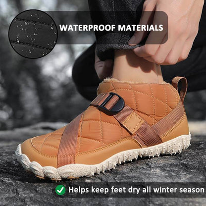 棉鞋跨境新款男女五指户外加绒加厚防水防滑耐磨棉鞋户外休闲雪地