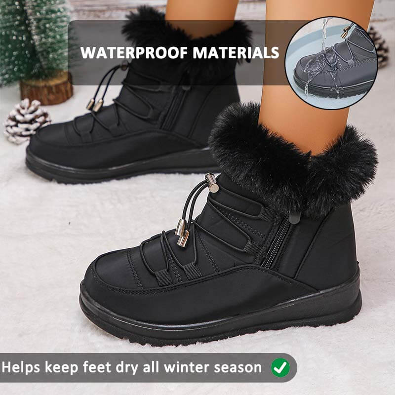 Women's Snow Boots Winter Warm Fleece Lining Thickened Cotton Shoes