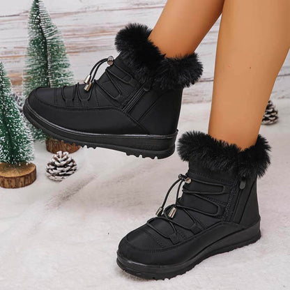 Women's Snow Boots Winter Warm Fleece Lining Thickened Cotton Shoes