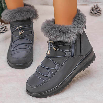 Women's Snow Boots Winter Warm Fleece Lining Thickened Cotton Shoes