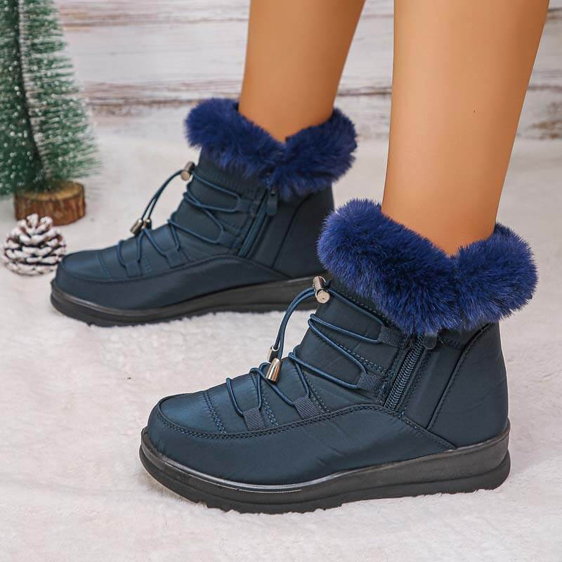 Women's Snow Boots Winter Warm Fleece Lining Thickened Cotton Shoes