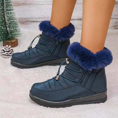 Women's Snow Boots Winter Warm Fleece Lining Thickened Cotton Shoes