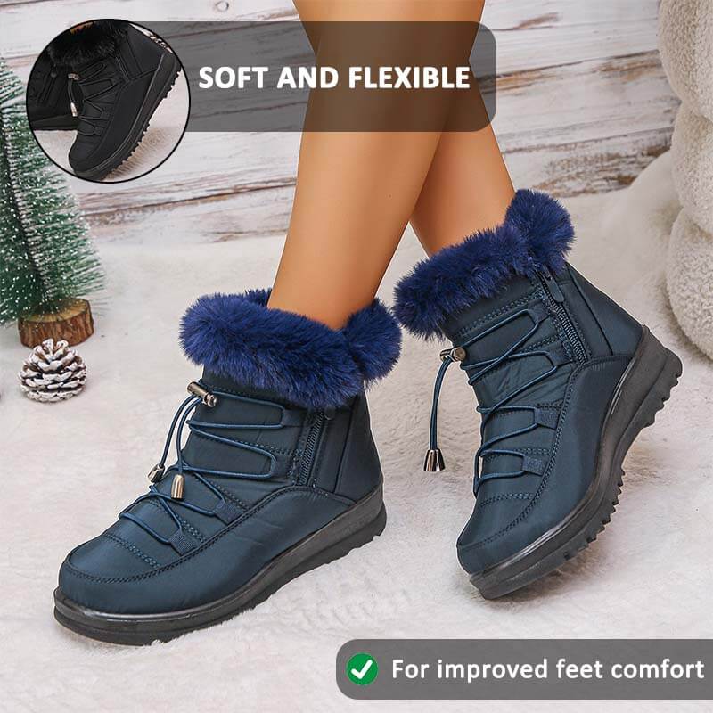 Women's Snow Boots Winter Warm Fleece Lining Thickened Cotton Shoes