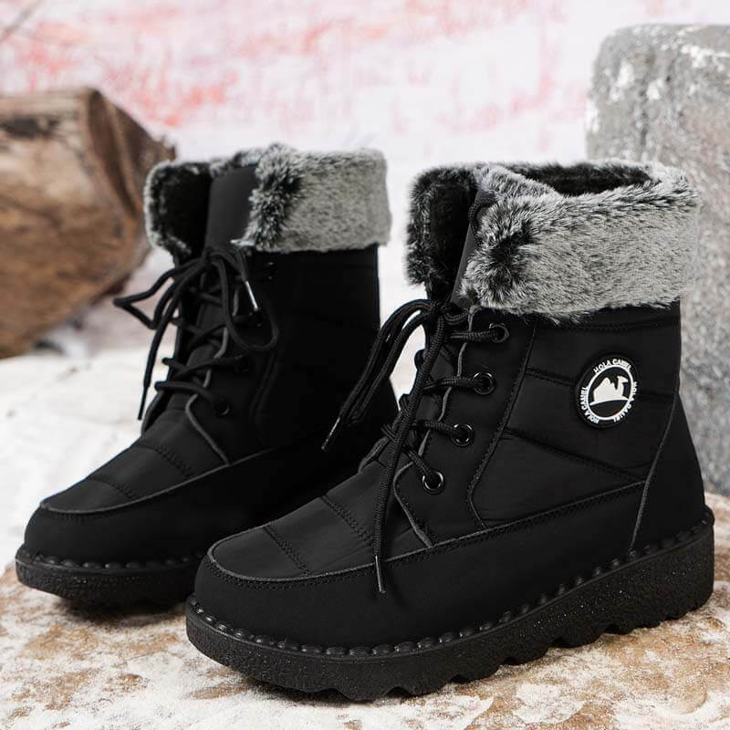 Women's Fashion Cotton Boots Thick-Sole Height-Increasing Long Boots Cold-Resistant Warm Snow Boots