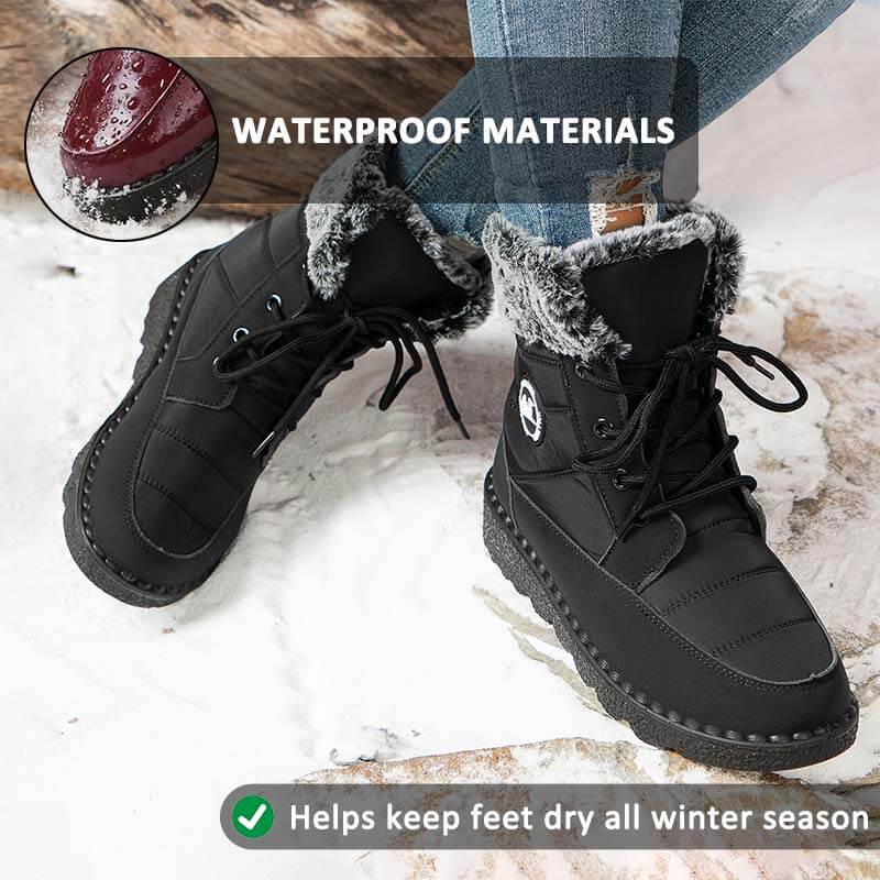 Women's Fashion Cotton Boots Thick-Sole Height-Increasing Long Boots Cold-Resistant Warm Snow Boots