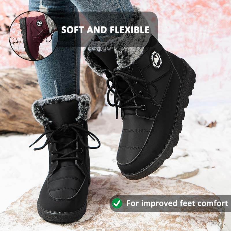 Women's Fashion Cotton Boots Thick-Sole Height-Increasing Long Boots Cold-Resistant Warm Snow Boots