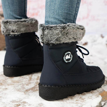 Women's Fashion Cotton Boots Thick-Sole Height-Increasing Long Boots Cold-Resistant Warm Snow Boots
